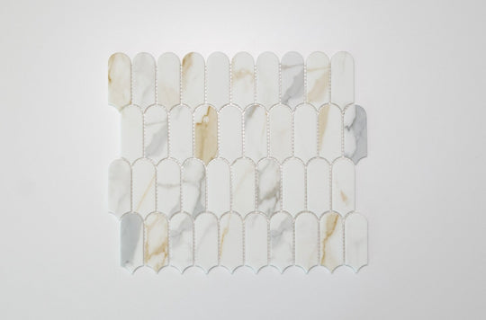 Calacatta Gold Mix Feather Mosaic