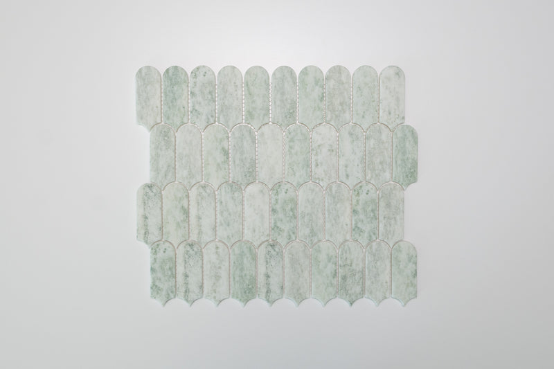 Emerald Green Matt Feather Mosaic