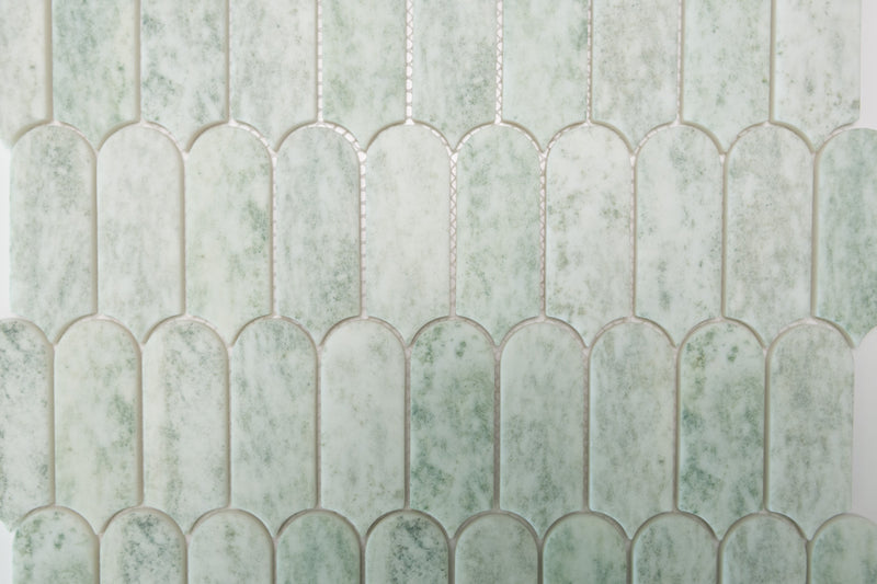 Emerald Green Matt Feather Mosaic