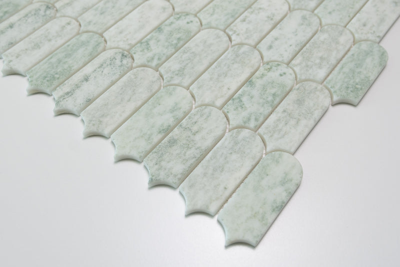 Emerald Green Matt Feather Mosaic