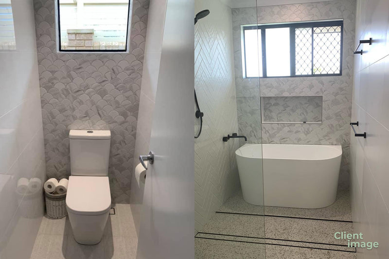Mosman Marble Fishscale Mosaic