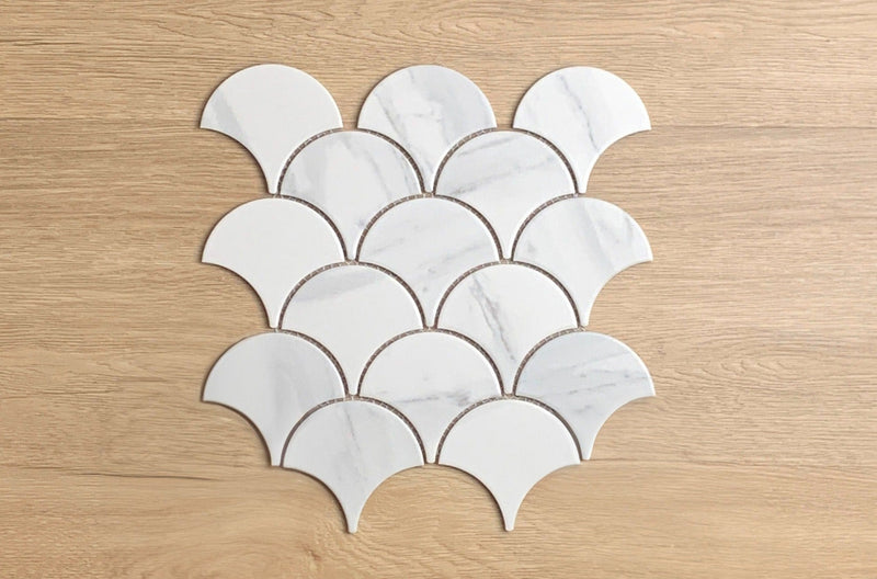Mosman Marble Fishscale Mosaic