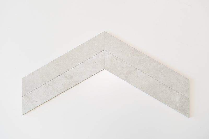 Stellar White Matt Chevron 73x432
