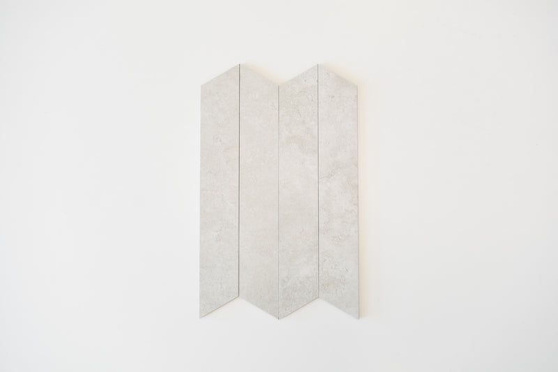 Stellar White Matt Chevron 73x432