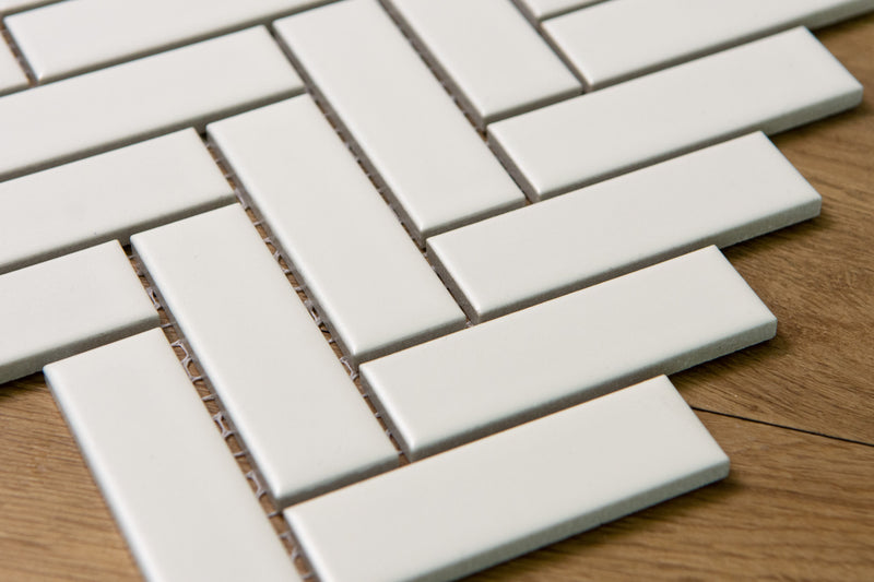 Herringbone White Matt