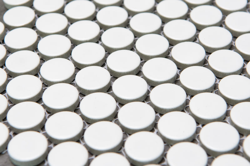 Penny Round White Matt