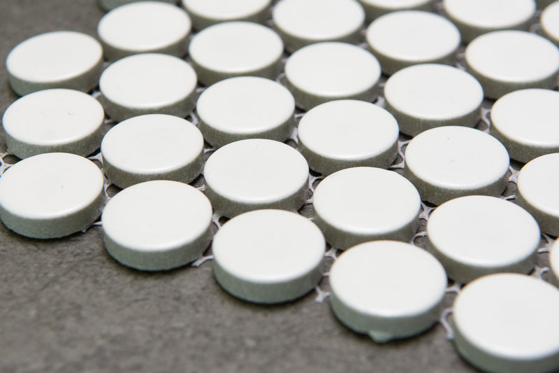 Penny Round White Matt