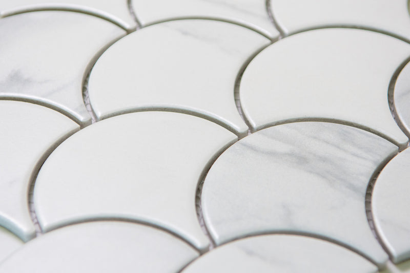 Mosman Marble Fishscale Mosaic