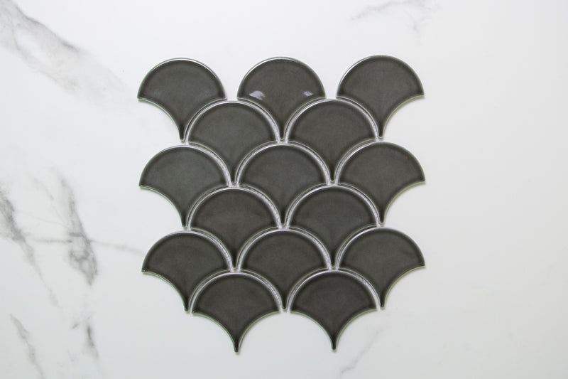 Mosman Charcoal Fishscale Mosaic