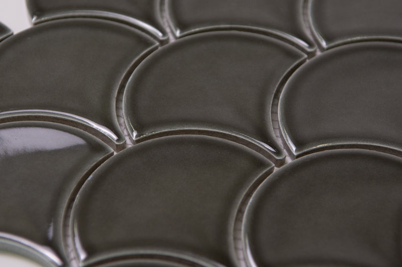 Mosman Charcoal Fishscale Mosaic
