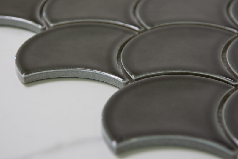 Mosman Charcoal Fishscale Mosaic