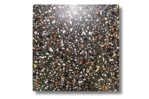 Terrazzo Cotto Nero 600x600