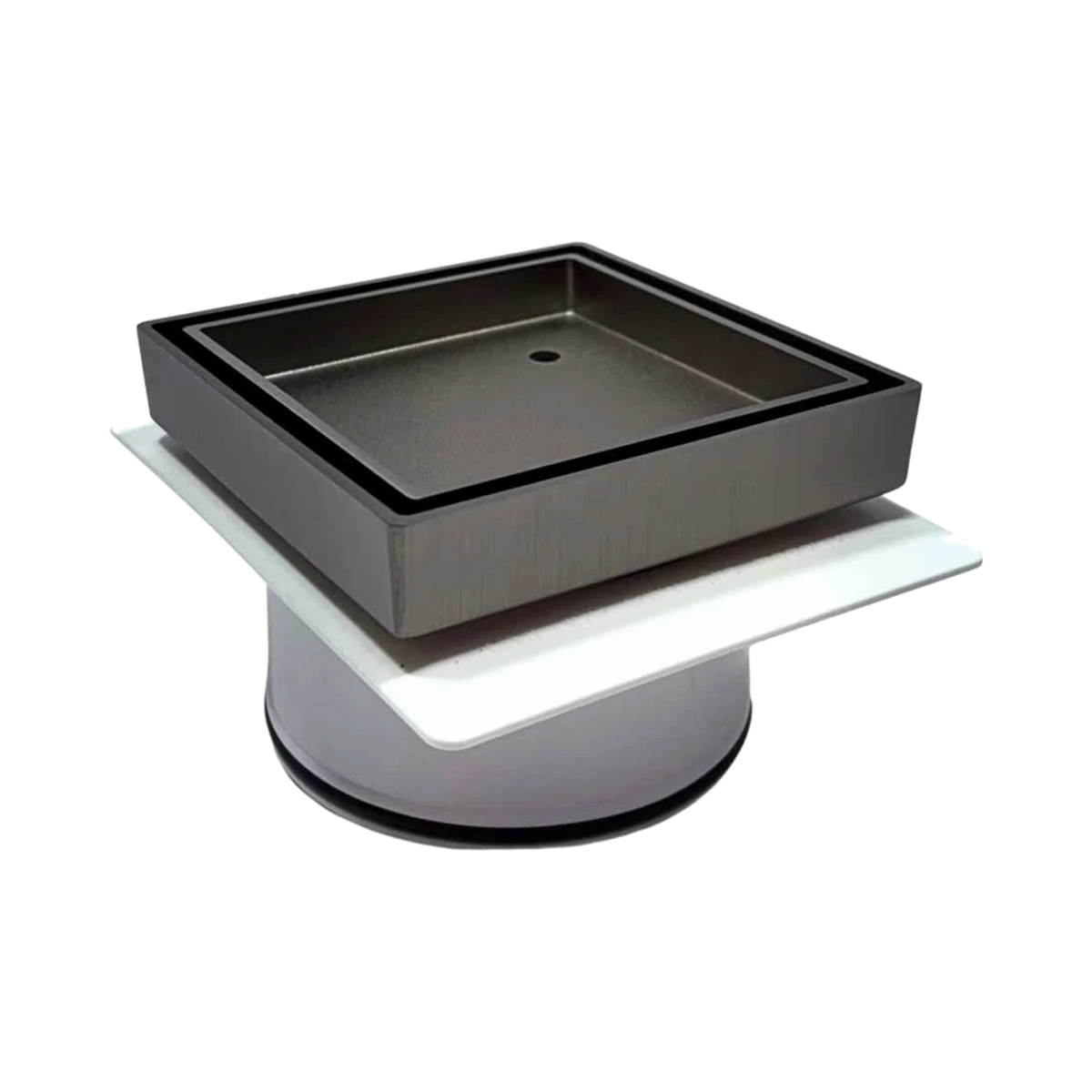 Lockhart Square Tile Insert Gun Metal