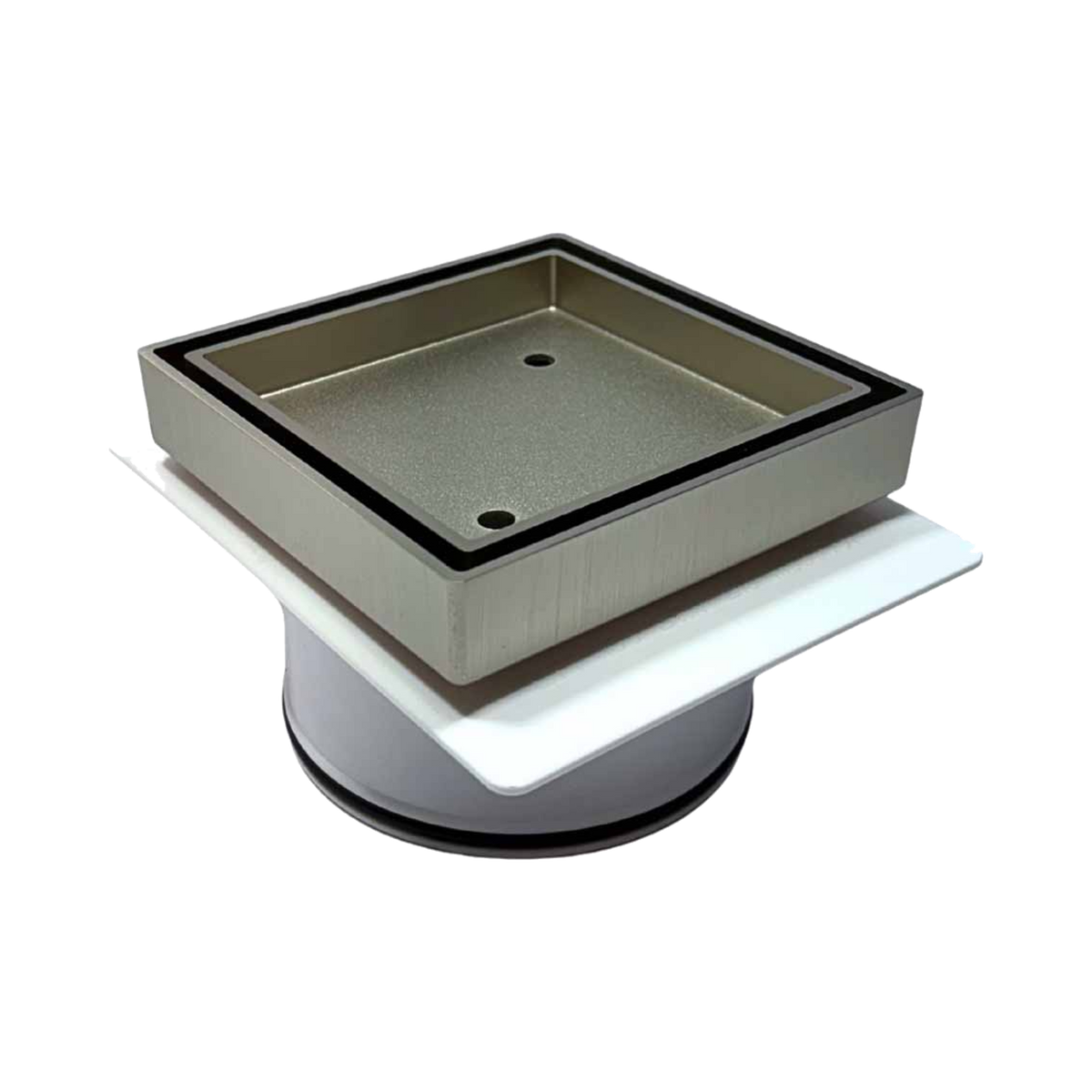 Lockhart Square Tile Insert Satin Nickel