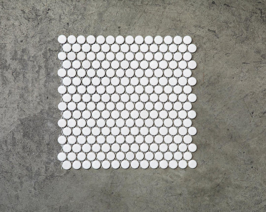 Penny Round White Matt